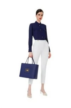 Elisabetta Franchi Spijkerblouses Shirt Blue -Elisabetta Franchi Winkel a9000fb8ca5811818ea41c7253f51963