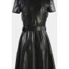 Elisabetta Franchi Casual Jurken Shirt Dress With Lapels And Belt Black