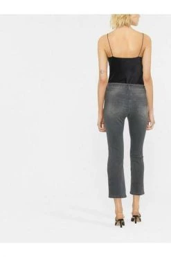 Elisabetta Franchi Cropped Jeans Gray