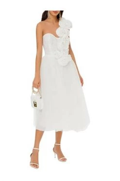 Elisabetta Franchi Feestjurken Midi Dress White