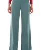 Elisabetta Franchi Wijde Broeken Trousers Green