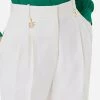 Elisabetta Franchi Broeken Cropped Trousers White