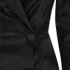 Elisabetta Franchi Parka Jassen Fitted Satin Mini Dress Black