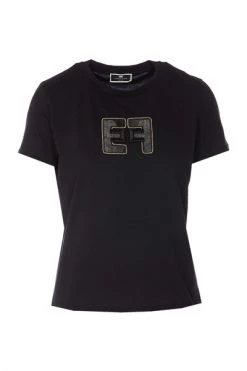 Elisabetta Franchi T-Shirts Black -Elisabetta Franchi Winkel ad04ff006008adae7c6432812a67723e