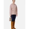 Hoodies & Sweatvesten ELISABETTA FRANCHI Long Sweatshirt With Hood And Horsebits Pink
