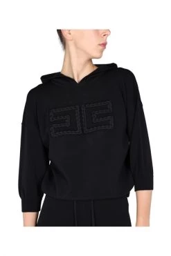 Elisabetta Franchi Hoodies & Sweatvesten Sweatshirt With Logo Black -Elisabetta Franchi Winkel ad4af98b7dc914d90baf621842c3cb85
