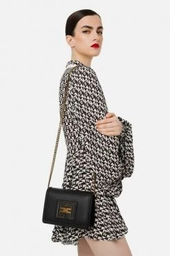 Elisabetta Franchi Schoudertassen Cross Body Bags Black