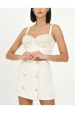 Elisabetta Franchi Tops Jackets White -Elisabetta Franchi Winkel ae28afff3371010fcb8df0bf4736c348