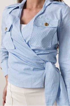 Blouses Elisabetta Franchi CA03021E2 019 Blauw Blue