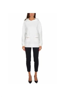 Elisabetta Franchi Hoodies & Sweatvesten Hoodie White 7 Elisabetta Franchi Hoodies & Sweatvesten Hoodie White -Elisabetta Franchi Winkel aee98e615864fa2db16a9f98f8ff19c0