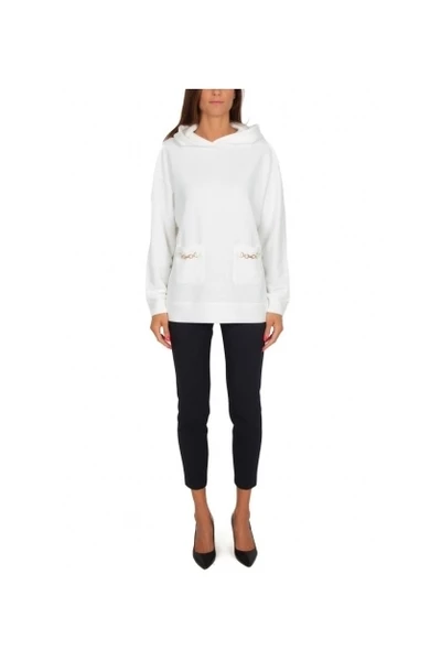 Elisabetta Franchi Hoodies & Sweatvesten Hoodie White 3 Elisabetta Franchi Hoodies & Sweatvesten Hoodie White - Afbeelding 3