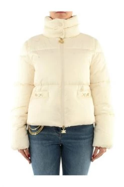 Elisabetta Franchi Gewatteerde Jassen Coats Beige