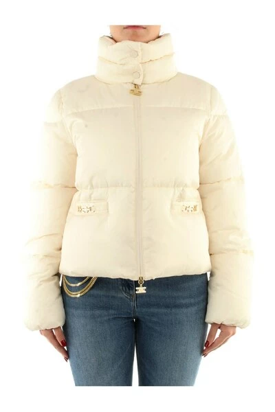 Elisabetta Franchi Gewatteerde Jassen Coats Beige 1 Elisabetta Franchi Gewatteerde Jassen Coats Beige