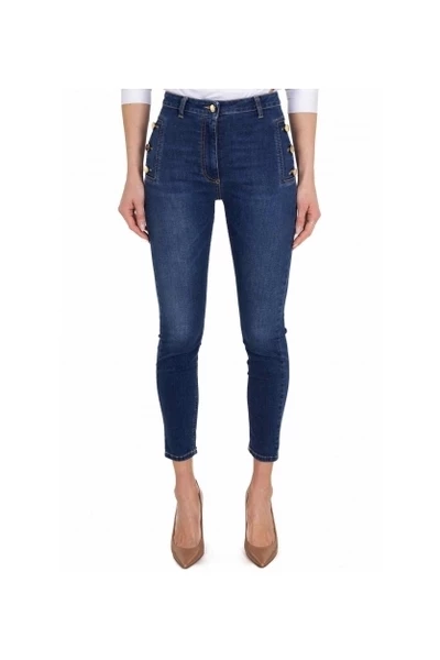 Elisabetta Franchi Skinny Jeans Blue 4 Elisabetta Franchi Skinny Jeans Blue - Afbeelding 4