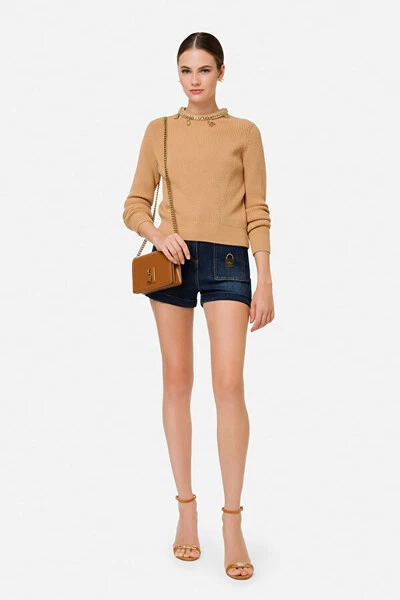 Elisabetta Franchi Denim Shorts Shorts Blue 3 Elisabetta Franchi Denim Shorts Shorts Blue - Afbeelding 3