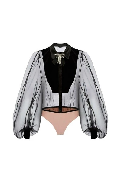 Elisabetta Franchi Bodies Body Black 4 Elisabetta Franchi Bodies Body Black - Afbeelding 4