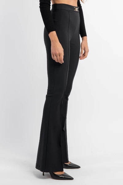 Wijde Broeken Elisabetta Franchi Trousers Black Black 1 Wijde Broeken Elisabetta Franchi Trousers Black Black