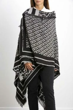 Elisabetta Franchi Poncho's Accessories Black