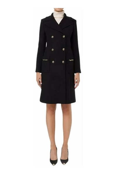 Elisabetta Franchi Trenchcoats & Mantels Double Breasted Coat Black 2 Elisabetta Franchi Trenchcoats & Mantels Double Breasted Coat Black - Afbeelding 2