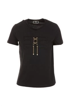 Elisabetta Franchi T-shirts T-Shirt Black -Elisabetta Franchi Winkel b214b56f5d9fd194ac795b7e6b08cc94