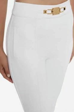 Elisabetta Franchi Wijde Broeken Wide Trousers White -Elisabetta Franchi Winkel b23b0cfa562f9c6e5c1b5c667cdb2234