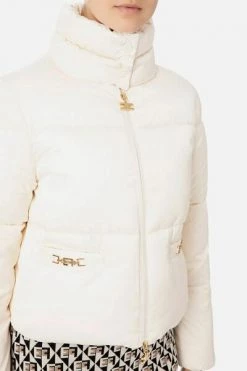 Elisabetta Franchi Gewatteerde Jassen Down Jackets Beige