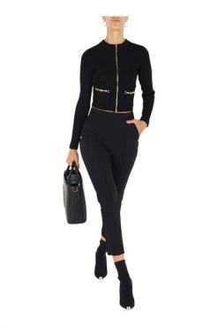 Elisabetta Franchi Chino's Trousers Black -Elisabetta Franchi Winkel b28d35508434ca6521fd1b145aecd8bc