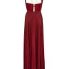 Elisabetta Franchi Feestjurken Red Carpet Dress In Lurex Jersey With Pendant Charm Red