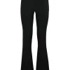 Elisabetta Franchi Wijde Broeken Wide Trousers Black