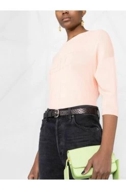 Elisabetta Franchi Sweaters Girocollo Donna Con Logo In Rilievo Pink -Elisabetta Franchi Winkel b3f24eeb902d57ee5578852cd3714c04