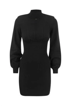 Elisabetta Franchi Casual Jurken Knitted Dresses Black