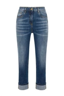 Elisabetta Franchi Cropped Jeans Blue -Elisabetta Franchi Winkel b54c294f476188bf95914ffb4dac584d
