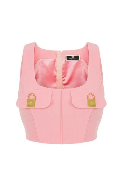 Elisabetta Franchi Shirts TO025 22E2 - TOP Pink 2 Elisabetta Franchi Shirts TO025 22E2 - TOP Pink - Afbeelding 2