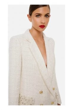 Elisabetta Franchi Blazers Jackets White -Elisabetta Franchi Winkel b5745c836d4c3cfc5dade16a15a9b104