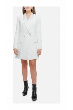 Elisabetta Franchi Casual Jurken SMOKING DRESS White -Elisabetta Franchi Winkel b587fe5092704966b501091223e5f556