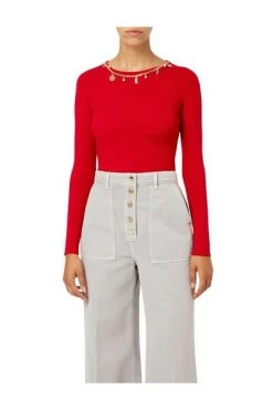 Elisabetta Franchi Sweaters Sweater Red -Elisabetta Franchi Winkel b59abca417d4ffa77caa606ddb2e9c41