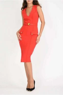 Elisabetta Franchi Casual Jurken Midi Dresses Red -Elisabetta Franchi Winkel b6893d7f77aa6b92e54b36fedd9ef1b7