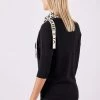 Elisabetta Franchi Sweaters Round-neck Knitwear Black
