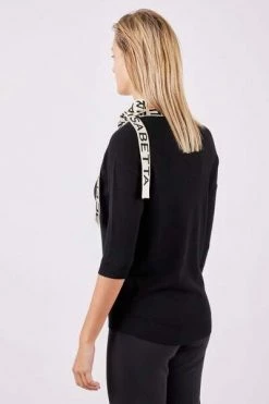 Elisabetta Franchi Sweaters Round-neck Knitwear Black