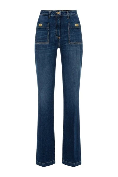 Elisabetta Franchi Boyfriend Jeans Wide Jeans Blue 2 Elisabetta Franchi Boyfriend Jeans Wide Jeans Blue - Afbeelding 2