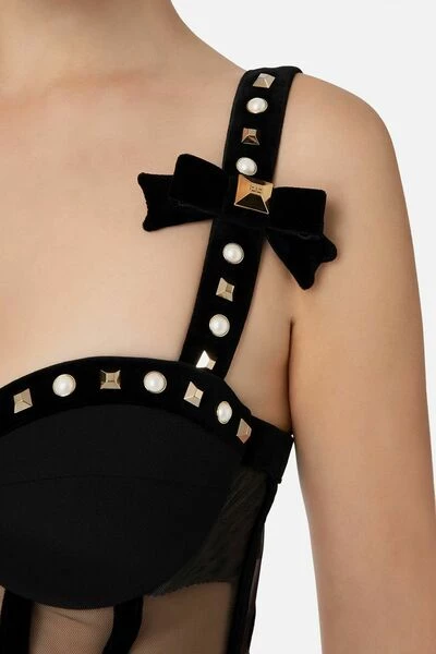 Elisabetta Franchi Sleeveless Tops Black 1 Elisabetta Franchi Sleeveless Tops Black