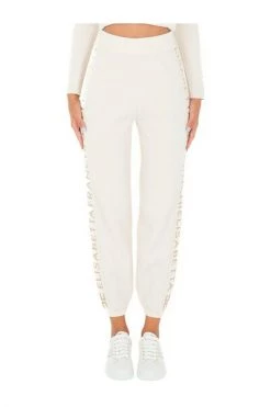 Elisabetta Franchi Sweatpants Trousers White