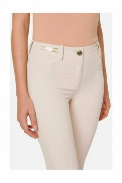 Elisabetta Franchi Pantalons Slim-fit Trousers Beige -Elisabetta Franchi Winkel b7de681608f244528004a3c251870e58