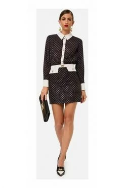 Elisabetta Franchi Blousejurken Shirt Dresses Black -Elisabetta Franchi Winkel b8211dff686ba9c252bc397b42044517