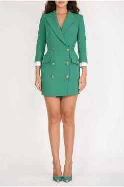 Elisabetta Franchi Casual Jurken Short Dresses Green -Elisabetta Franchi Winkel b82ab81b1a9ffece9d4a48c1d3a2b78e