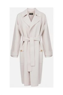 Elisabetta Franchi Trenchcoats & Mantels Belted Coat Beige