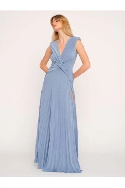 Elisabetta Franchi Maxi Jurken Maxi Dress Blue -Elisabetta Franchi Winkel b884791491439d372feb4a19bdd76dd7