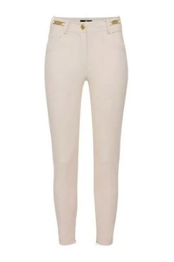 Elisabetta Franchi Pantalons Slim-fit Trousers Beige