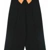 Elisabetta Franchi Wijde Broeken Trousers Black