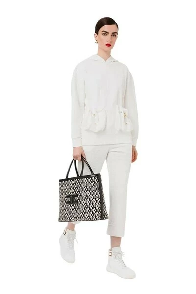 Elisabetta Franchi Hoodies & Sweatvesten Hoodies White 3 Elisabetta Franchi Hoodies & Sweatvesten Hoodies White - Afbeelding 3